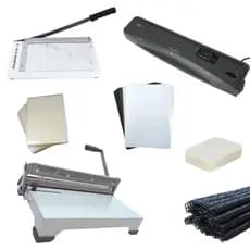 Kit Encadernadora, Guilhotina, Plastificadora + Insumos