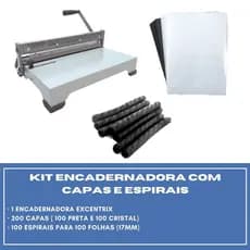 Kit Encadernadora com 200 capas + 100 Espirais