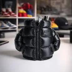 Porta Trecos Para Escritório Jaqueta Bombojaco Preto Impressão 3D Alta Qualidade
