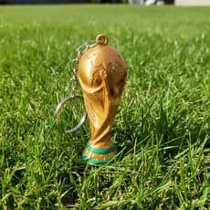 Chaveiro Taça da Copa do Mundo Futebol Impressão 3D Dourado Miniatura Colecionável Presente Criativo Geek Lembrança