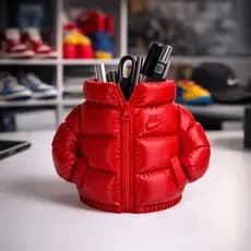 Porta Trecos Para Escritório Jaqueta Bombojaco Vermelho Impressão 3D Alta QualidadeV