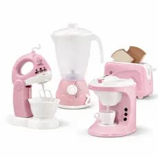 Kit Cozinha Infantil Le Chef Brinquedo Feminino Cafeteira Torradeira Batedeira