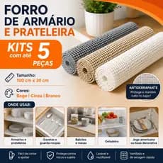 Forro de Armario de Cozinha Gaveta Geladeira Prateleira Antiderrapante 100cm x 30cm