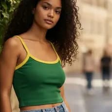 Blusa Cropped Brasil Feminino Ribana Camiseta Seleção Copa do Mundo Tendência Moda Gringa Blogueira