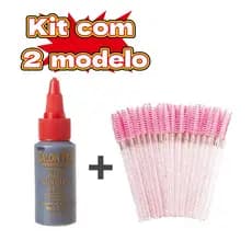 Cola profissional para extensão de cílios/spray para cabelo + 50 peças de glitter para extensão de cílios e sobrancelhas