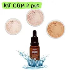 Kit Pó Translucido Photo Microfinish Powder Playboy + Blindagem De Maquiagem 3em1 Dapop 15ml