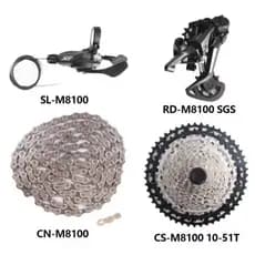 Grupo Shimano Deore XT 12v M8100 mtb Cambio Passador Cassete Corrente