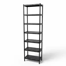 Estante Com 7 Prateleiras Multiuso Organizadora Prateleira Modular Plástico Reforçado Preto