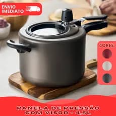 Panela de Pressão 4,5L MTA com Visor de Vidro | Antiaderente | Segura | Moderna | Envio Imediato