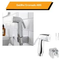 Gatilho Chuveirinho para ducha higiênica com suporte ABS cromado