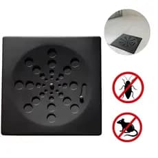 Ralo 10x10 Quadrado Preto ABS Banheiro Ralo