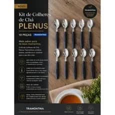 Kit 10 colheres de chá inox Plenus Tramontina