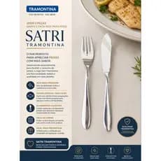 Jogo 2 peças garfo e faca inox para peixe Satri Tramontina