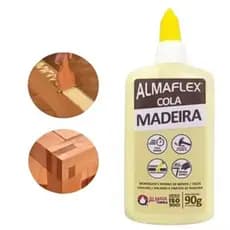 Cola Para Madeira Almaflex 90g PVA Secagem Rápida Extra Forte Para Móveis MDF Artesanato Marcenaria Cola Madeira Almafle