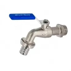 Torneira de Esfera para Jardim e Tanque 3/4 x 1/2 com Alavanca Azul Reforçada - Alta Qualidade
