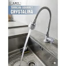 Torneira Gourmet Crystalina Flexível – Luxo e Praticidade para sua Cozinha Torneira para banheiro área  Envio rapido
