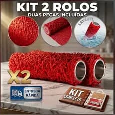 kit 2 Rolo Textura Cabelinho De Anjo 23cm Premium Ideal Para Massa Rolada E Texturas ( SEM SUPORTE)