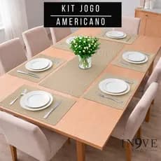 Kit Jogo Americano 100% Algodão Premium - Macio Resistente Mesa Posta Alta Durabilidade