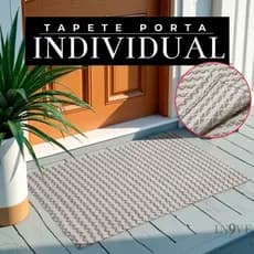 Tapete Porta Individual Medida 0,40x0,60cm 100% Algodão - 1 Unidade Sala Quarto Cozinha Banheiro