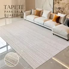 Tapete Decorativo Rústico Premium 100% Algodão – Sala, Quarto, Cozinha e Escritório Toque Macio