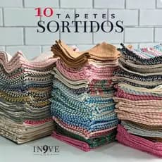 Kit Com 10/5/3 Tapetes 0,40 X 0,50 Sala Quarto Banheiro 100% Algodão - Pronta Entrega