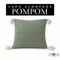 Kit Capa de almofada PomPom Premium 100% algodão Bohochic -Sofá Sala Cama Quarto Toque Macio Durável