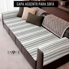 Proteção para Assento de Sofá Gigante Premium 100% Algodão Capa Lavável a Máquina - Sala Cama Quarto
