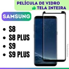 Película 3D premium ultra vidro COLA TUDO para galaxy S8  |  S9 Plus [TELA CURVA] - Padrão de Qualidade Game X