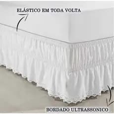 Saia Para Cama Box Casal Eva - Sulamita - Branco