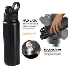 Garrafa Térmica 750ml Inox Quente e Frio Com Isolamento Térmico Premium
