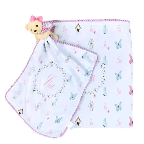 Manta 100x80 Com Naninha Para bebe