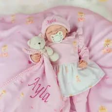 Saída Maternidade Personalizada Para Meninas Com Vestidinho 7 peças