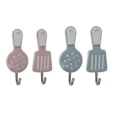 Kit 4 Ganchos Adesivo Resistente Com Alta Durabilidade Suporta 1,5kg Decorativo Cozinha Prática
