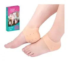 Protetor Calcanhar De Silicone Meia Em Gel Com 01 Par Tamanha Ajustável Confortável E Seguro