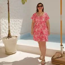 Maiô Vestido Feminino Coleção Preciosa Moda Praia Evangélica Elegante com Saia Fixa