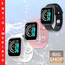 Smartwatch D20 Ultra Serie 8 Ultra 40mm Preto Branco Rosa