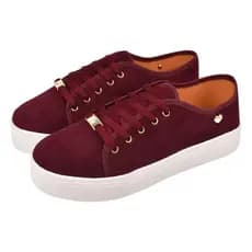 Tênis Calci Fáci Sapatilha Escolar Feminino Sapatenis Enf. Coração Confortavel Casual DULLIE