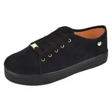 Tênis Feminino Sapatilhas Calci Fácil Escolar Sapatenis Coração Confortavel Casual