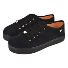 Tênis Escolar Feminino Pingente Coração Sapatenis Confortável Casual Caminhada ENVIO 24HS