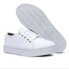 tênis femenino Escolar Feminino Branco Sapatenis Leve e confortáve Enfermeiral Calci Fácil Envio 24hs Promoção