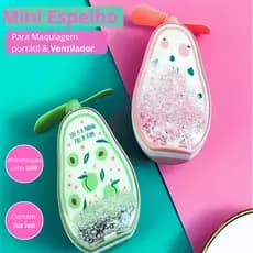 Mini Espelho Ventilador USB para Maquiagem