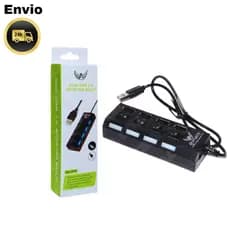 Adaptador Extenso HUB USB 2.0 Com 4 Portas AU-013 1.5mbps / até 480 mbps.