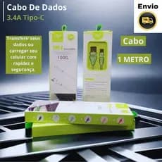 Cabo De Dados 3.4A Type C 1 Metro Altomex AL-2053-TYPE-C