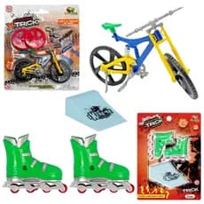 Patins De Dedo Com Rampa + Mountain Bike Com Acessórios