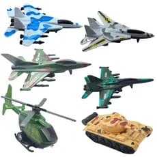 Kit 6 Carrinhos De Fricção Veículos Militar Dute Toys