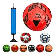 Bola Futebol Oficial Tamanho 5 Capotao + Bomba De Ar E Bico Cores Aleatorias