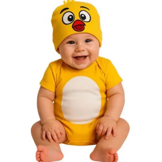 kit body e touca pintinho ou pintadinha - escolha - Bebê Mesversario