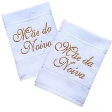 Kit Toalha Lavabo - Presente de Casamento Noivos Mãe da Noiva, Pai do noivo