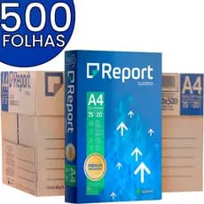 Papel Sulfite A4 500 folhas Branco alcalino 75g/m² Report suzano