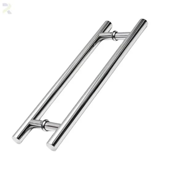 Puxador Redondo Duplo Tubular Alumínio Porta Pivotante 50cm